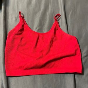 Bozzolo red form fitting crop top